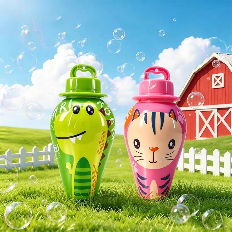 BubblePals – Munter & leken – Mini-bobleblåser med dyremotiv som hindrer søl