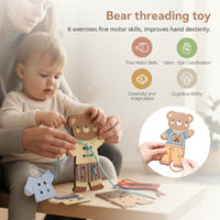 Thumbnail for ThreadBear – Søt og lærerik – Montessori-trådleketøy bjørn