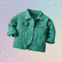 Thumbnail for Candy Color-jeansjakke – Lett denimjakke for barn