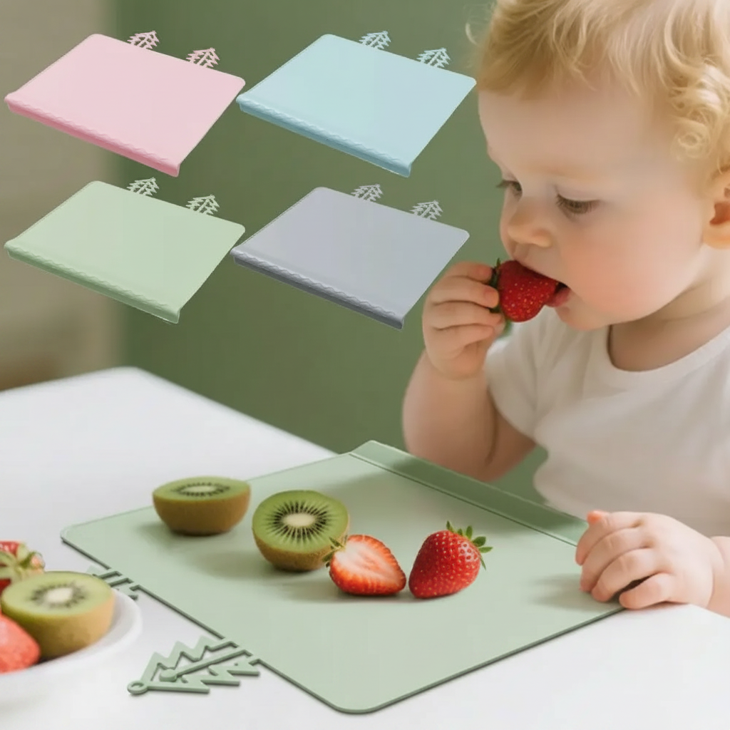 BabySafe – Praktisk og hygienisk – Silikon-bordunderlag med opphøyd kant