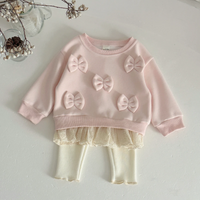 Thumbnail for LittleAngel – Mykt og stilig – Babysett med genser og bukser med elastikk
