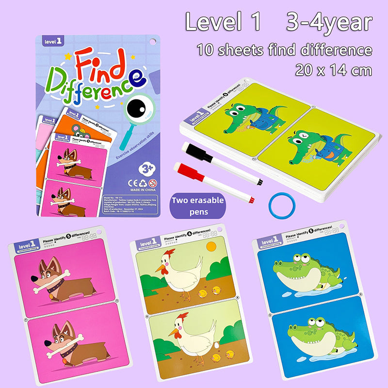 Spot the Difference Game – Konsentrasjon og læring – kortspill