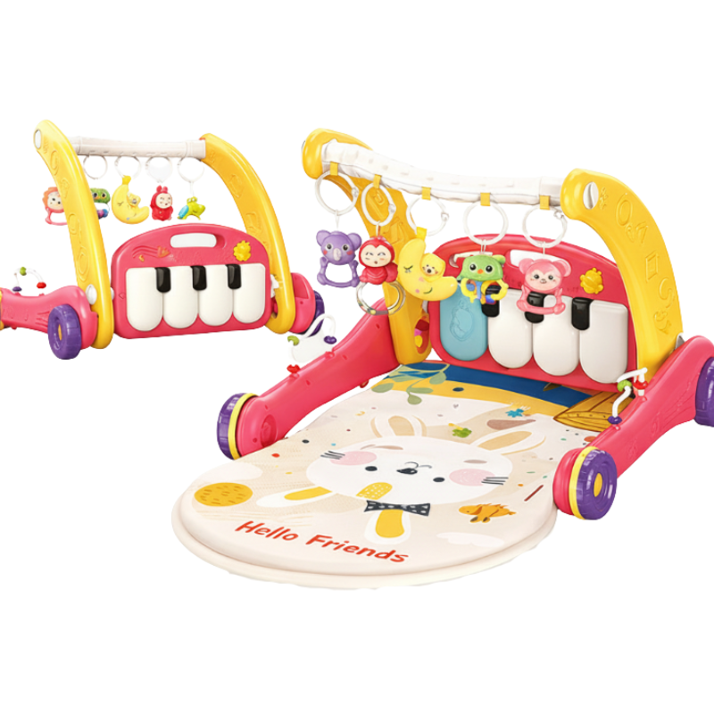 Step & Play – Interaktivt og trygt – 3-i-1 gåstol og babygym