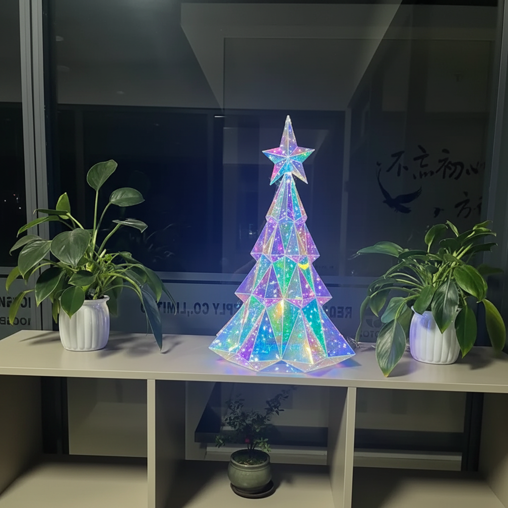 CrystalGlow – Festlig og stemningsfullt – Dekorativ LED-juletre