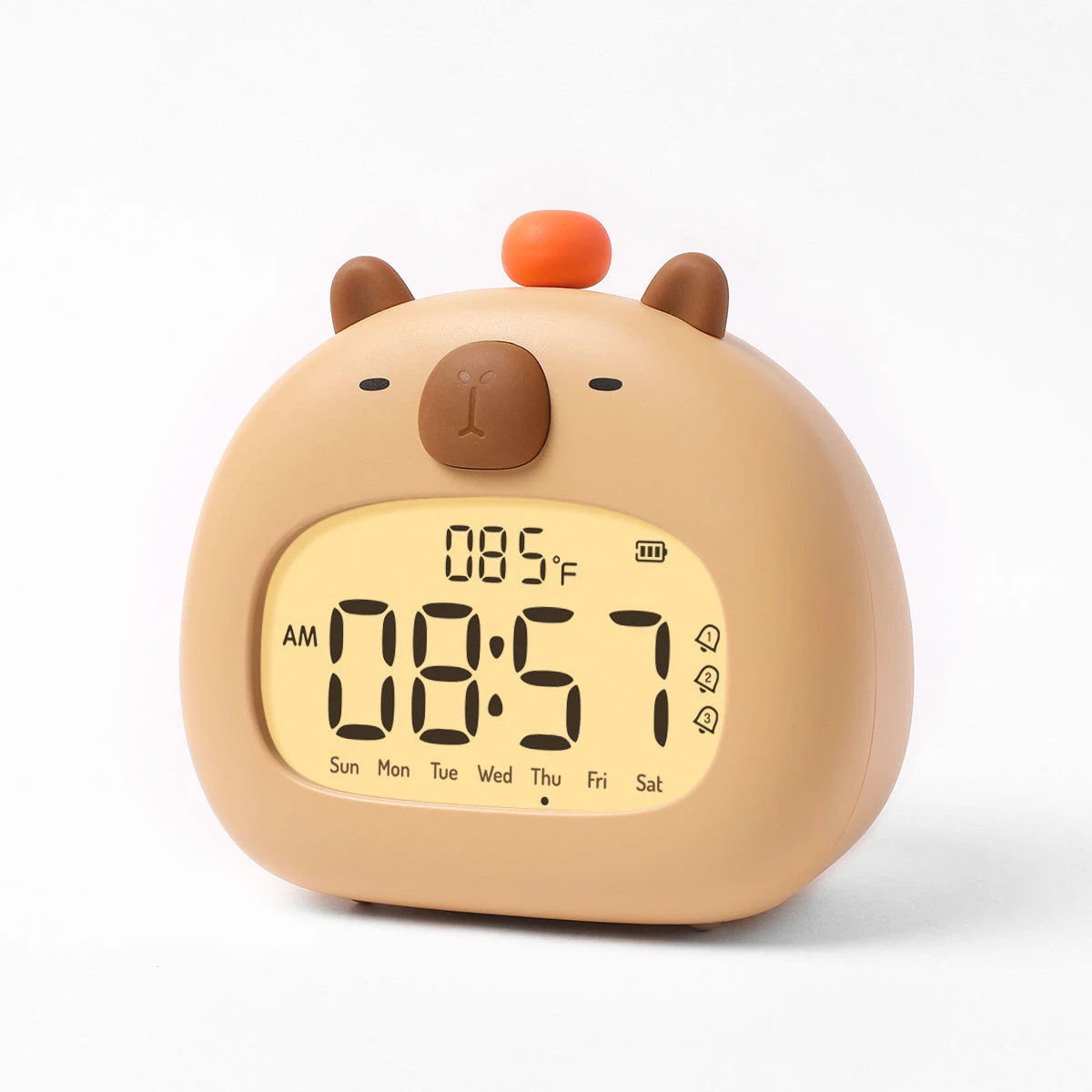 CappyClock – Søt og multifunksjonell – digital vekkerklokke for barn med nattlampe