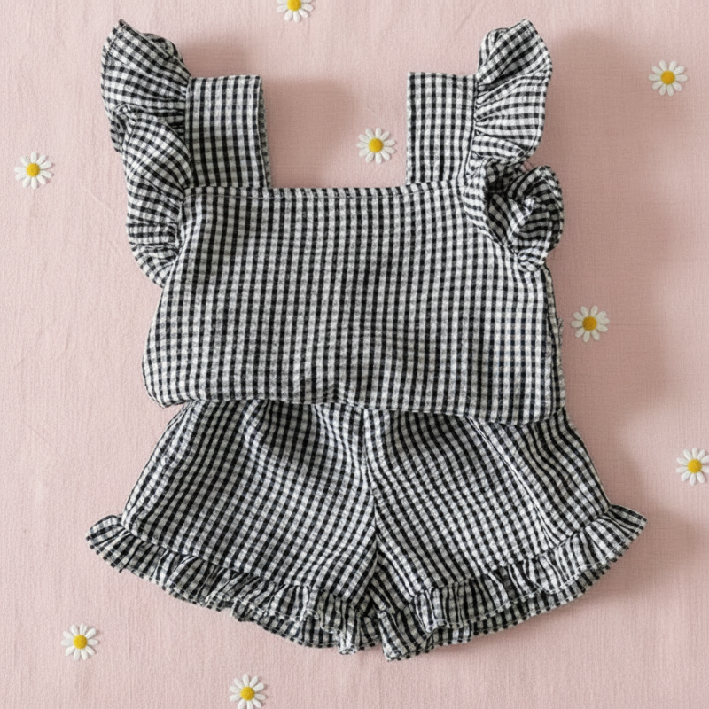 Girls Ruffle Tee – Luftig og søtt – barnesett