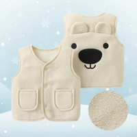 Thumbnail for Baby Bear Fleece Vest – Varm og myk – Barnetrøye med bjørnemotiv