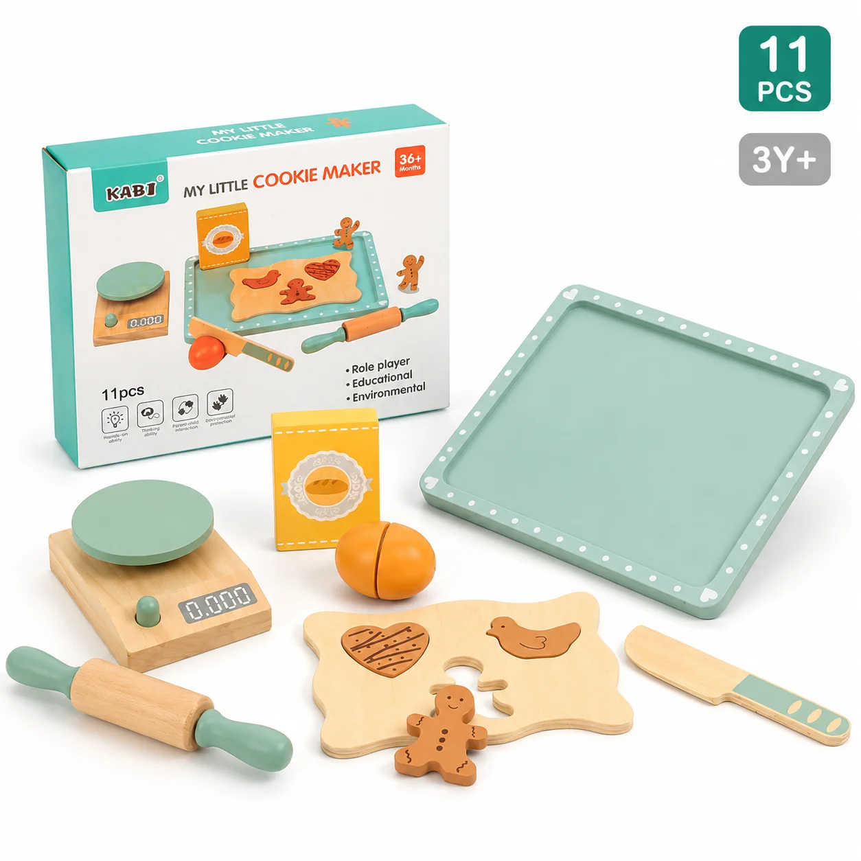 BakeBuddy – Kreativt og lærerikt – Lekesett med trebakstøy