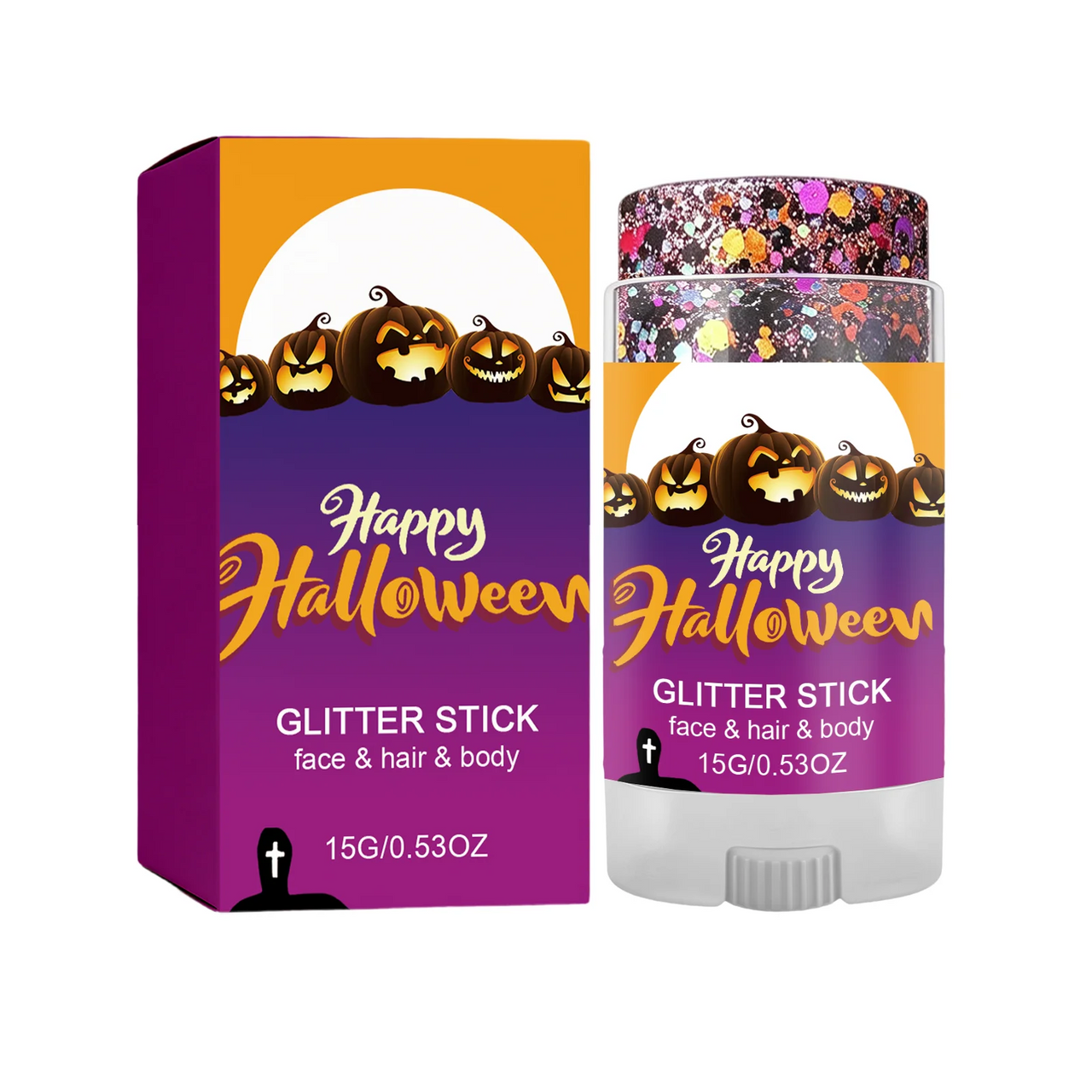 GlitterPop – Glitrende og festlig – Halloween-glitterstift til ansikt, hår og kropp