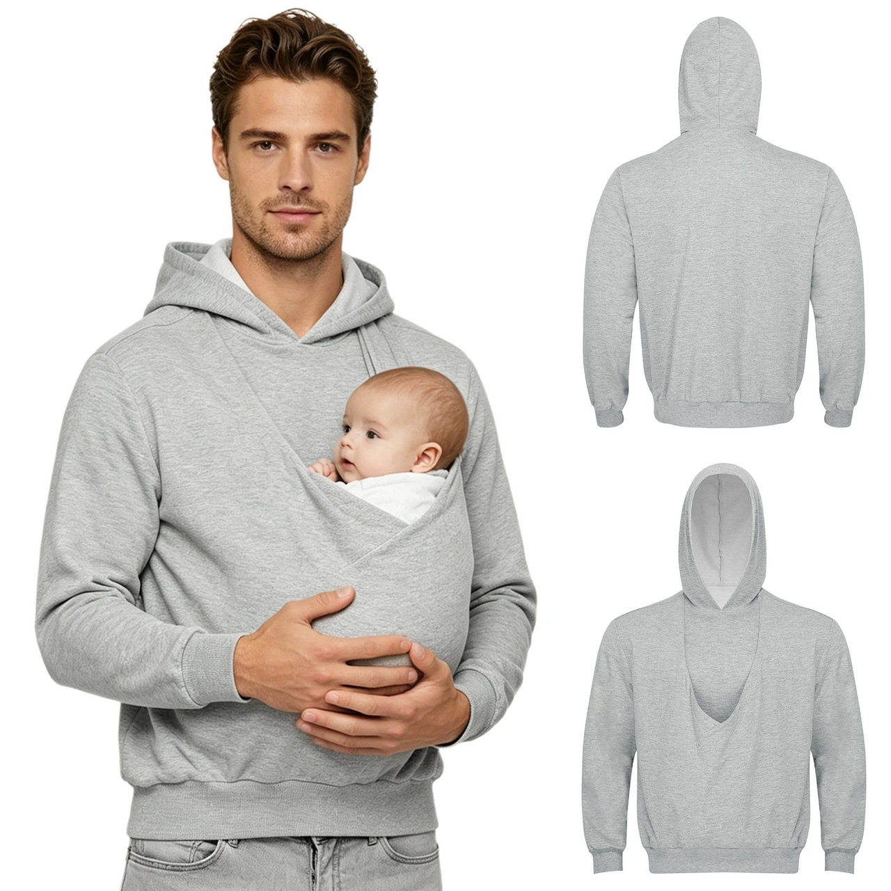 CuddleDad – Komfortabel og praktisk – Herre-hoodie med lommer