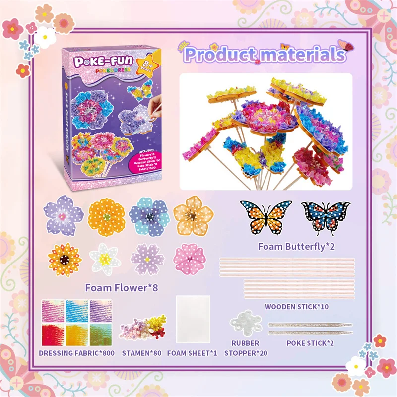 DIY Flower Poke Art – Kreativt og lærerikt – Blomsterhåndverkssett