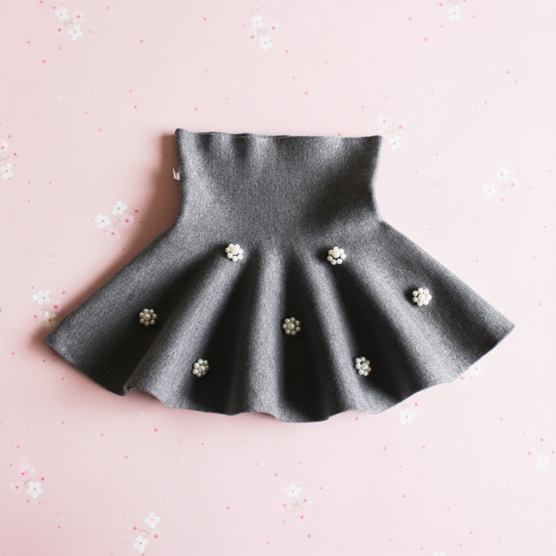 Girls Knitted Skirt – Komfort og stil – Barne skjørt