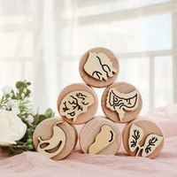 Thumbnail for WoodStamp – Montessori & Kreativt – 6 stk. leirestempler av tre