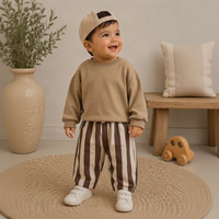 Thumbnail for SoftStripe – Myk og behagelig – babybukser med stripete mønster