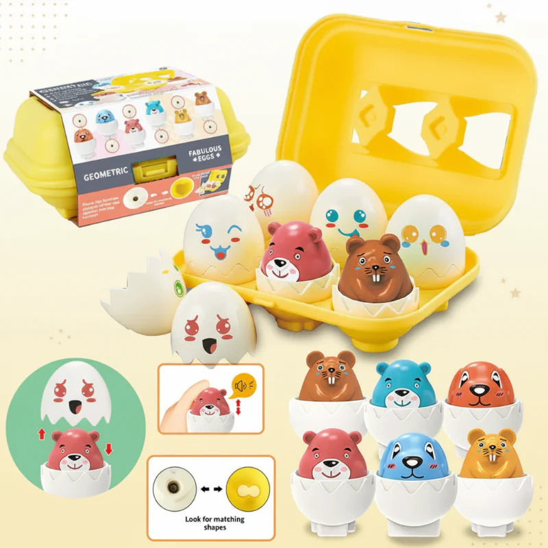 Montessori 3D Eggs Puzzle – En morsom påskeaktivitet – Eggesorteringsspill