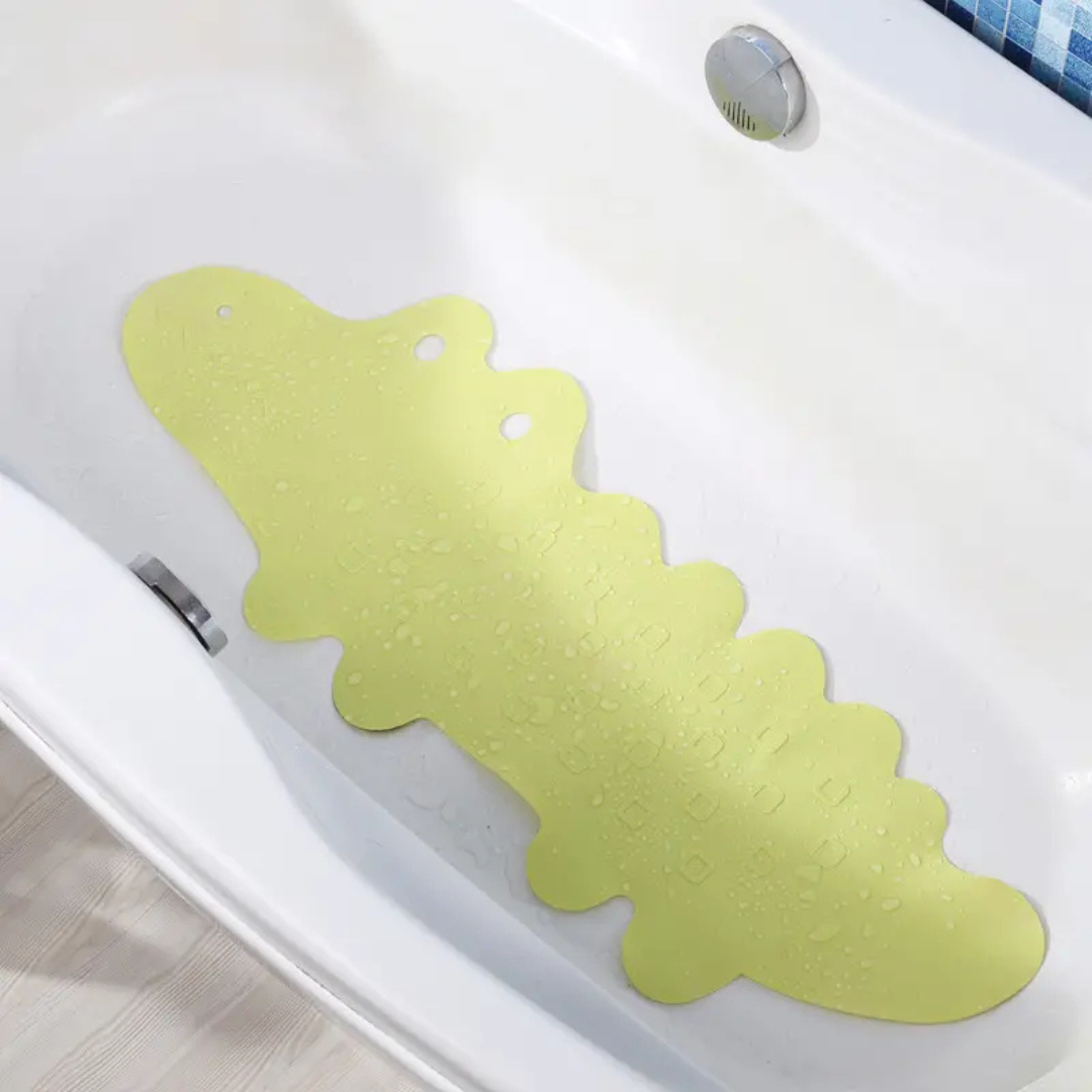 AquaJoy – Sklisikker og sikker – Barnebadmatte Krokodil
