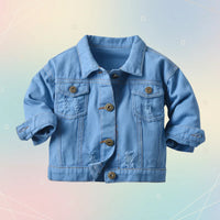 Thumbnail for Candy Color-jeansjakke – Lett denimjakke for barn