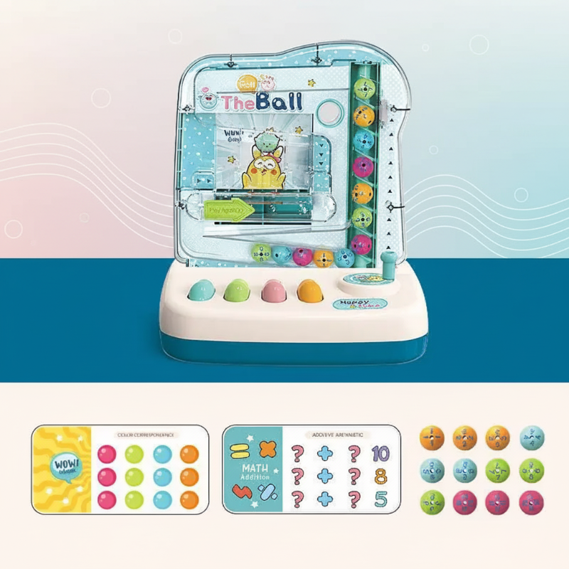 Montessori Math Track Game – Læring og logikk – Kuleløpspill