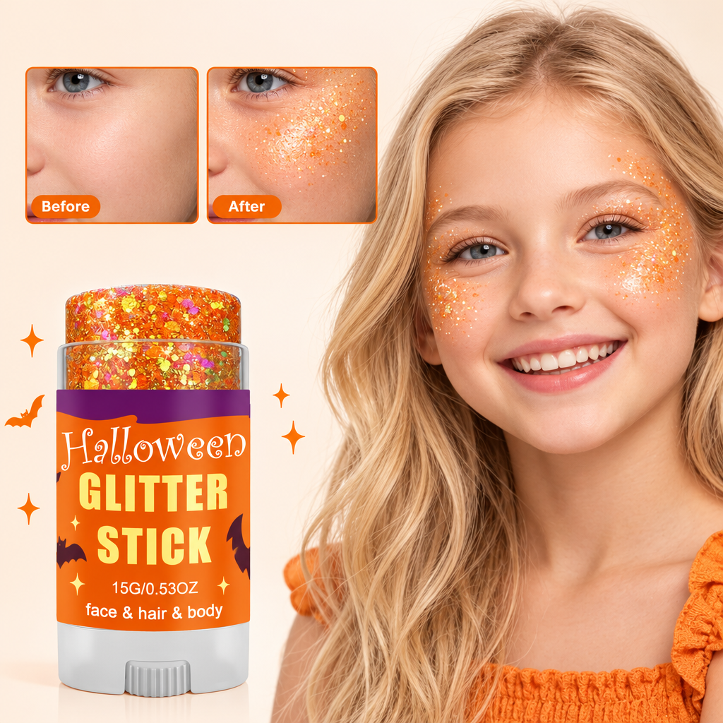 GlitterPop – Glitrende og festlig – Halloween-glitterstift til ansikt, hår og kropp