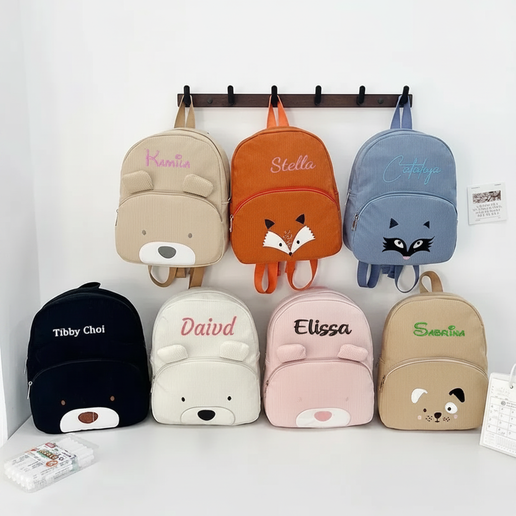 MyLittleBag – Personlig og søt – Personlig barnesekk med navn og dyremotiv