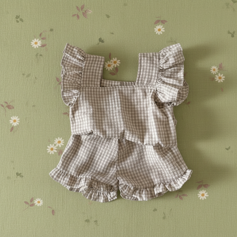 Girls Ruffle Tee – Luftig og søtt – barnesett