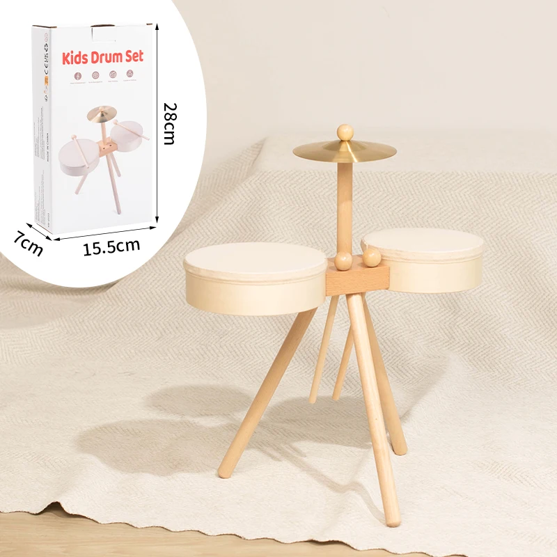 Kids Wooden Drum Toy – Musikk & Kreativitet – Trommesett