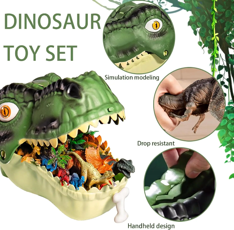DinoWorld – Kreativt og realistisk – Dino-hode-lekesett