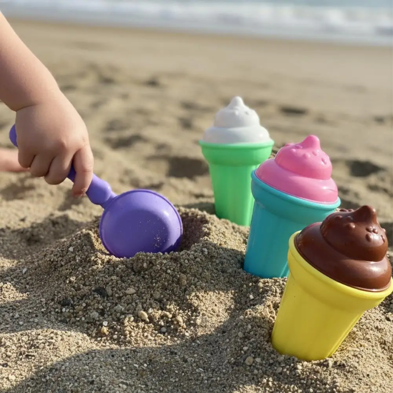 BeachFun – Sandlek & Kreativitet – Strand-is-skje-lekesett