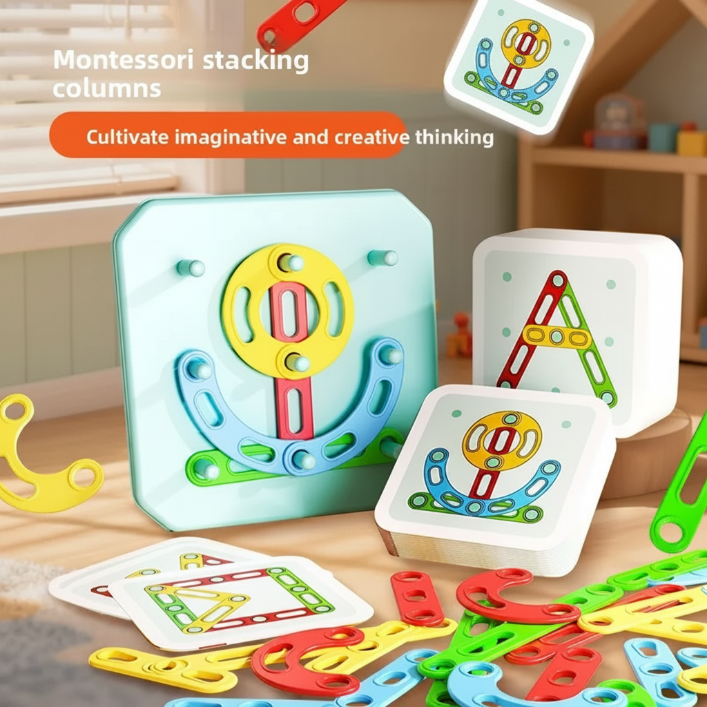 ShapeGenius – Kreativt og lærerikt – Geometrisk pegboard-puslespill
