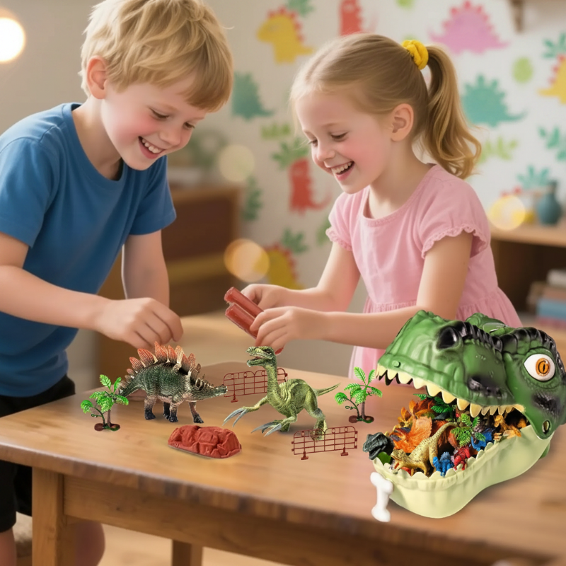DinoWorld – Kreativt og realistisk – Dino-hode-lekesett