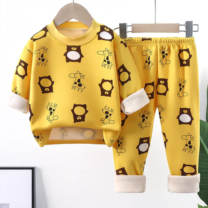 Mini Fashion - Joggedress med kule motiv - Ekstra varm pysj