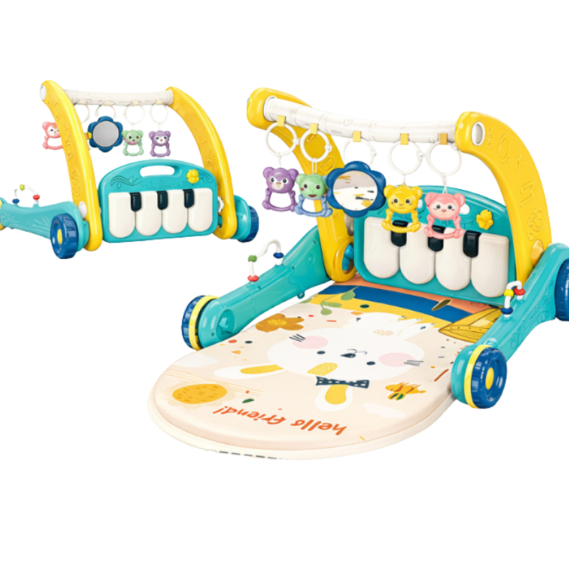 Step & Play – Interaktivt og trygt – 3-i-1 gåstol og babygym