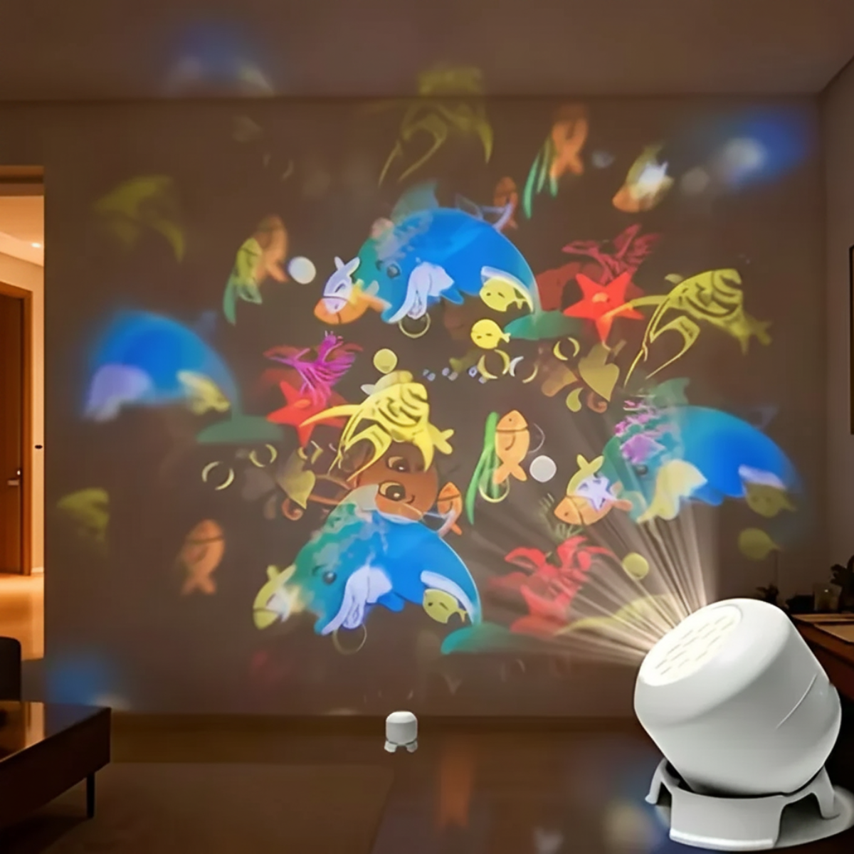 SeaDream – Lek og læring – 360° roterende LED-nattlampe