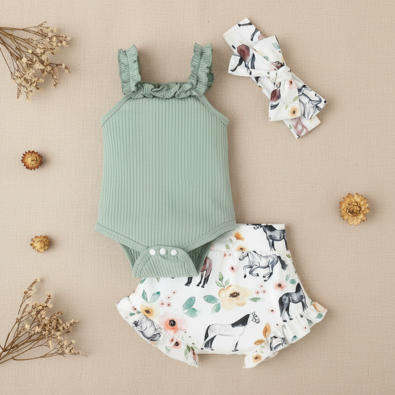 Baby Girl Summer Outfit – Søtt og luftig – babysett