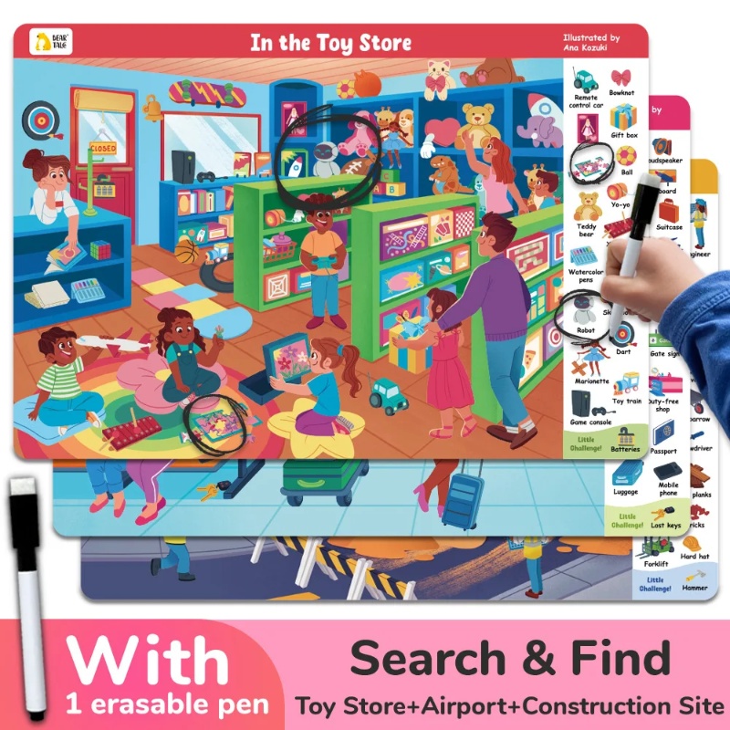Search and Find Game – Læring og lek – Aktivitetsbok