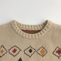 Thumbnail for LittleRetro – Varm og stilig – Strikket barnegenser med diamantmønster