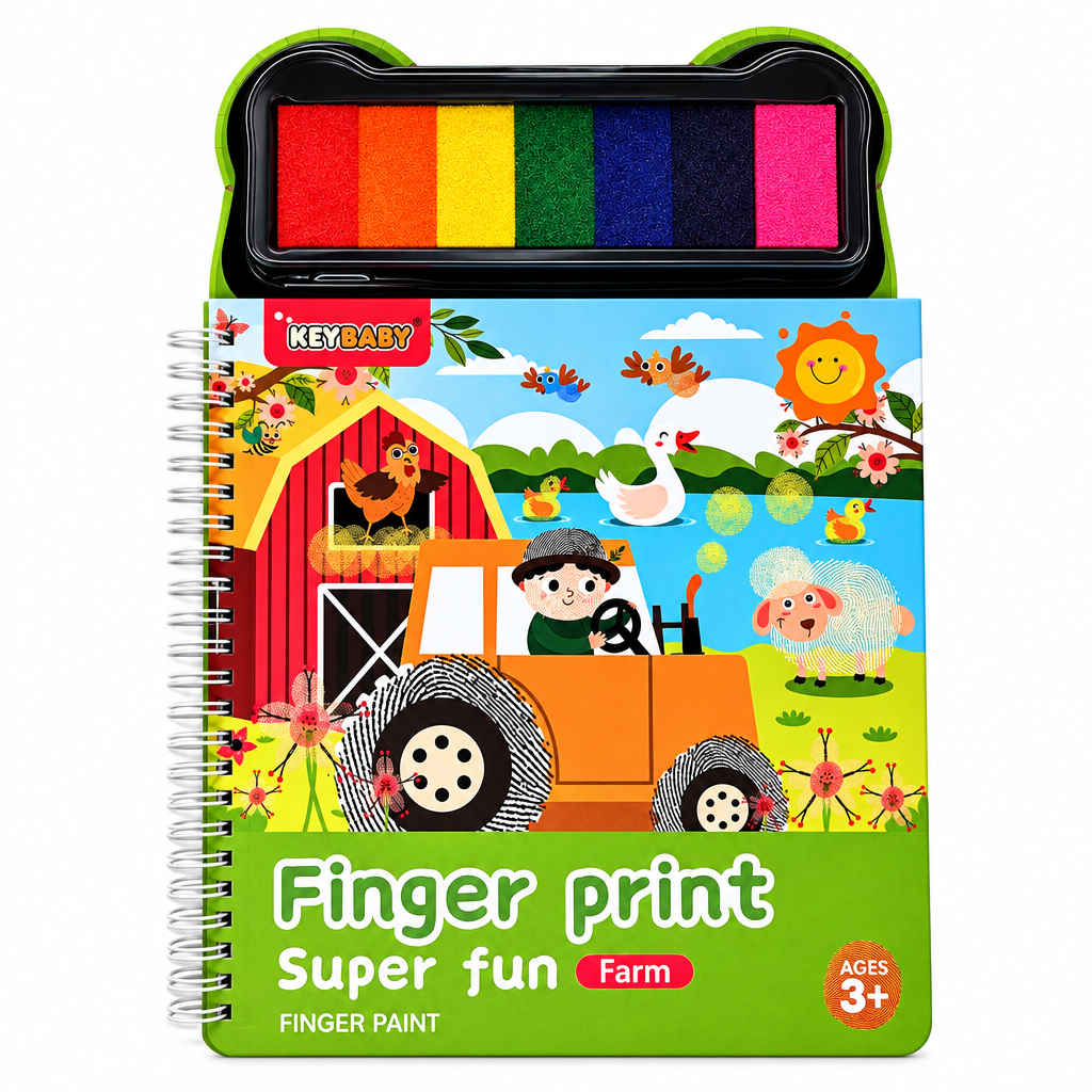 FingerArt – Kreativt og fargerikt – Fingerfargebok for barn