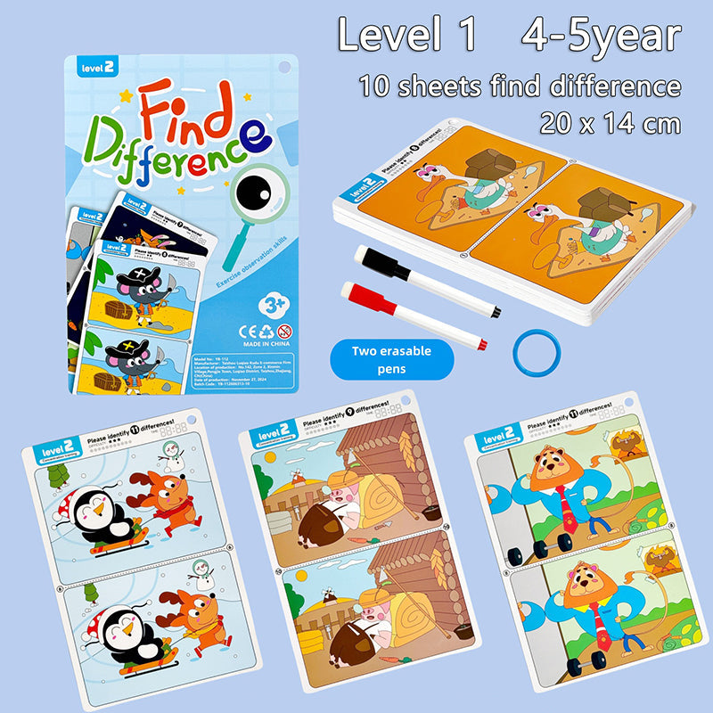 Spot the Difference Game – Konsentrasjon og læring – kortspill