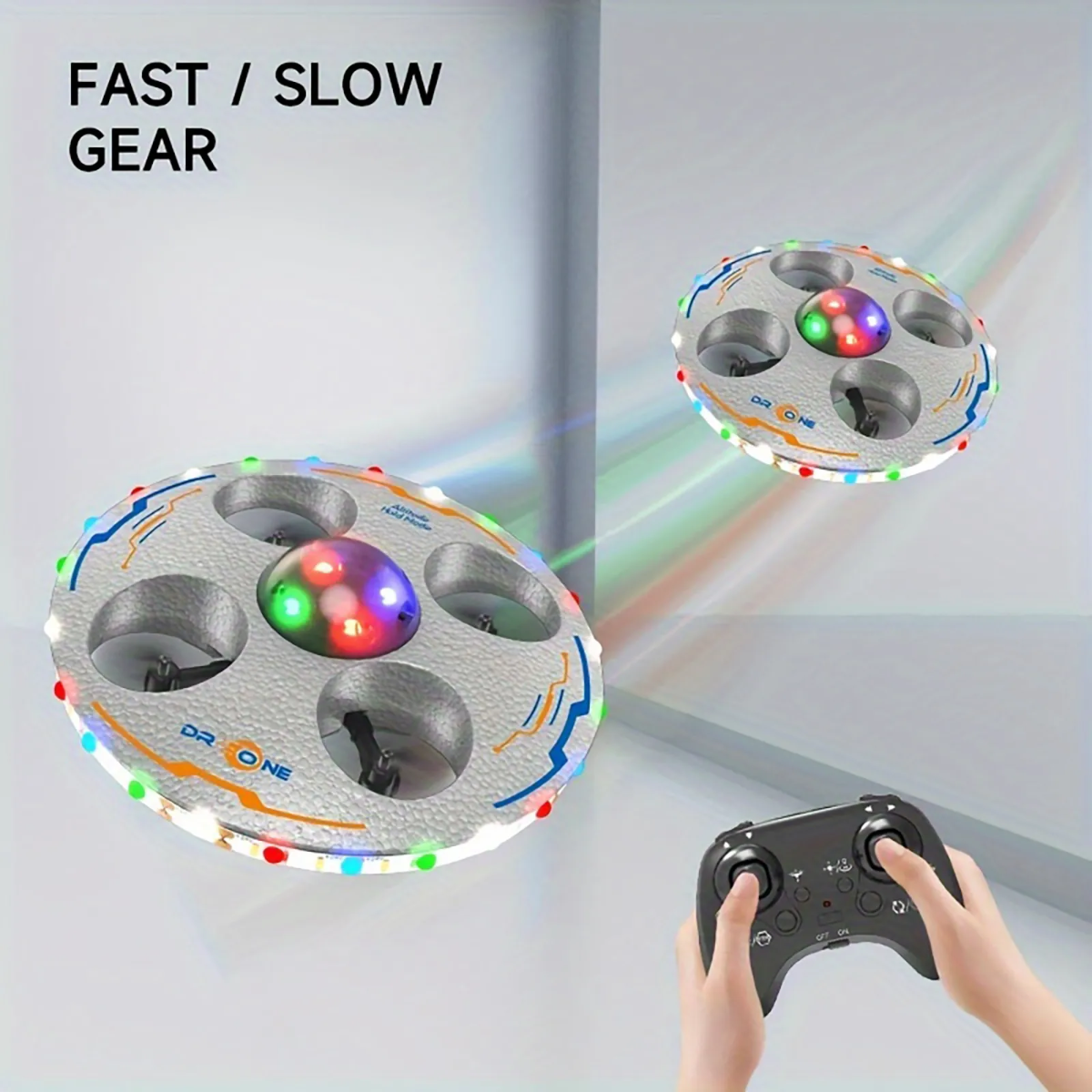 AeroQuest – LED & RC – Svevende UFO-drone