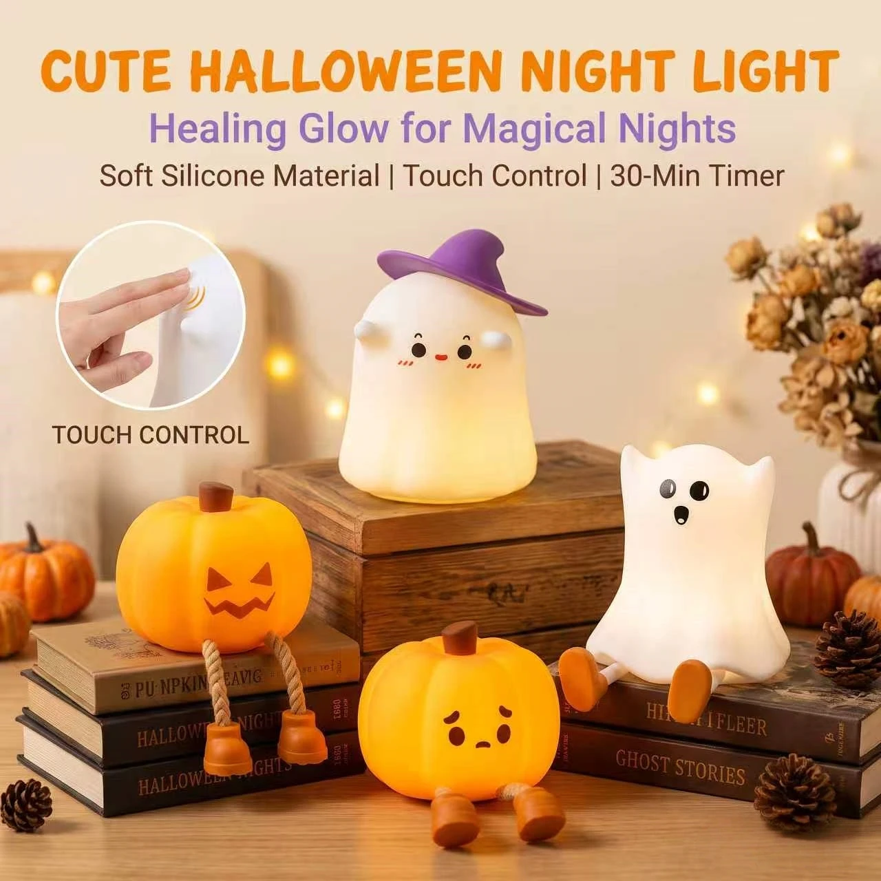 SpookyLamp – Søt og stemningsfull – Halloween-nattlampe