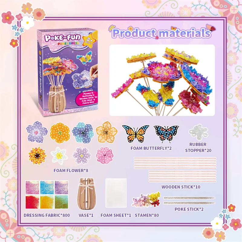 DIY Flower Poke Art – Kreativt og lærerikt – Blomsterhåndverkssett