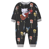 Thumbnail for WarmBuddy – Søt og myk – babyjumpsuit i fleece med tegneserieprint