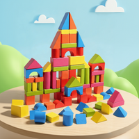 Thumbnail for BlockyFun – Kreativt og lærerikt – 100-delers sett med treklosser