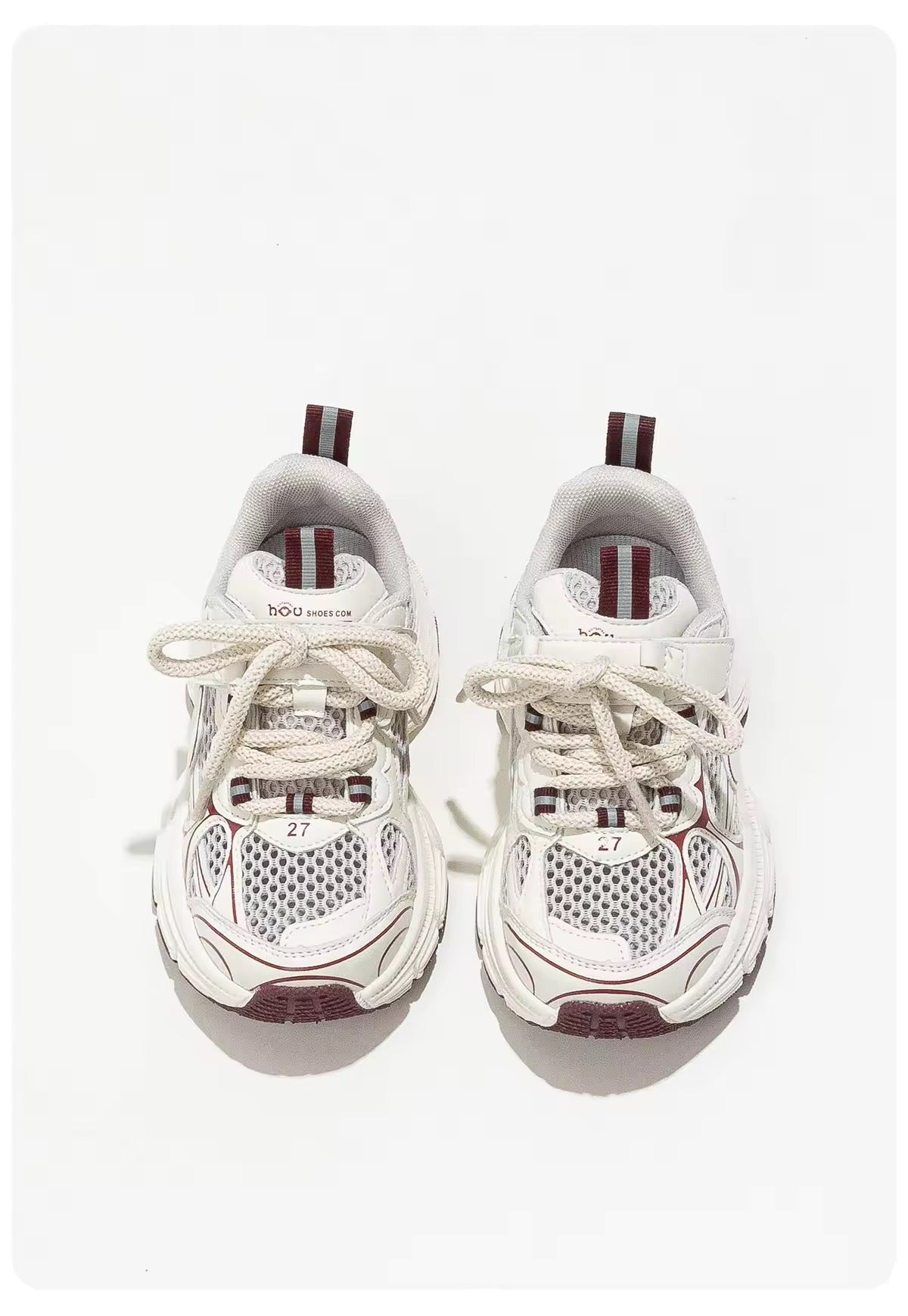 Mini Fashion – Pustende og lett – Bordeaux barnesneaker
