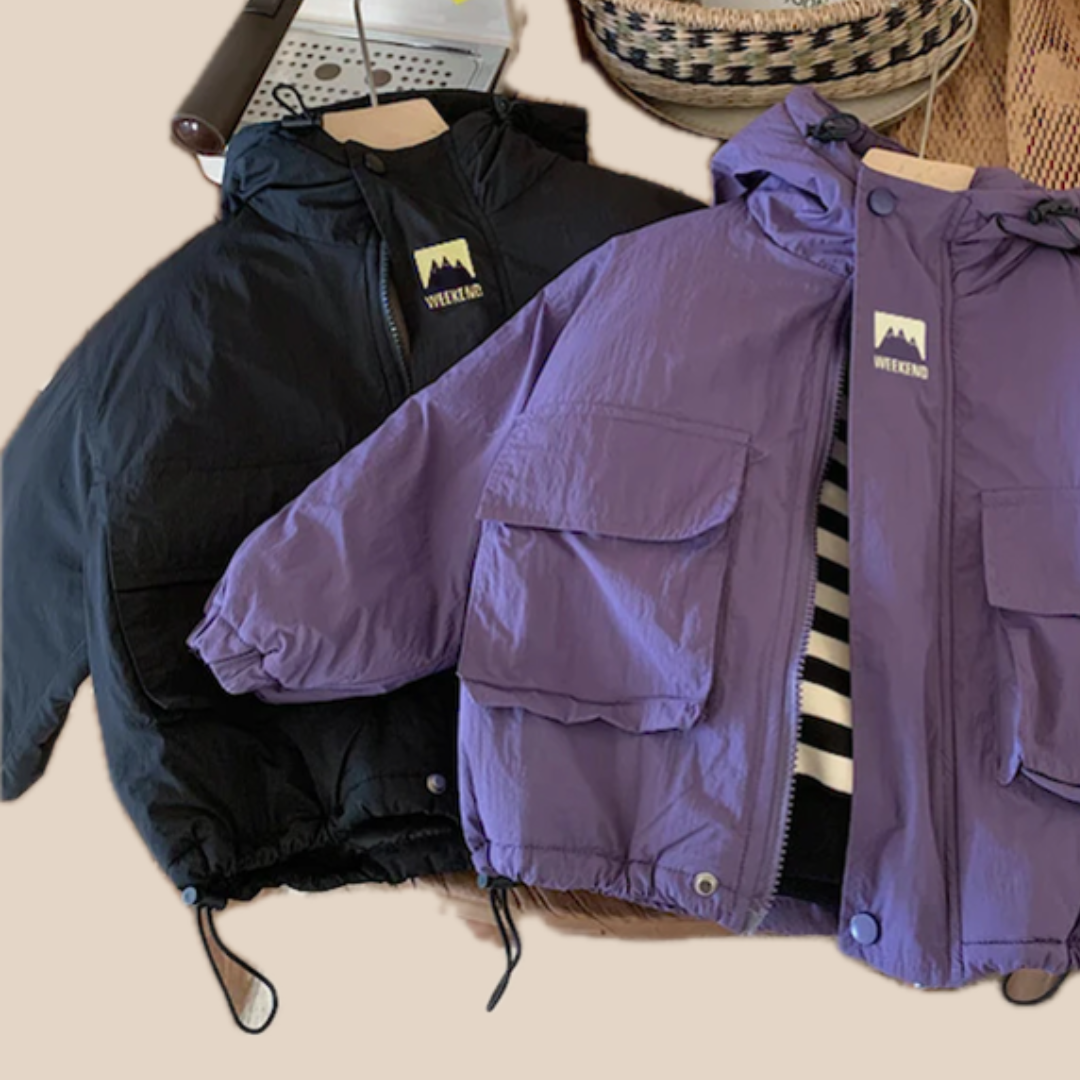 LiloWear – Vindtett og vannavstøtende – Barnejakke med hette