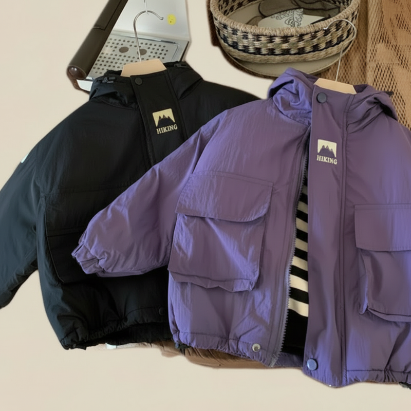 LiloWear – Vindtett og vannavstøtende – Barnejakke med hette