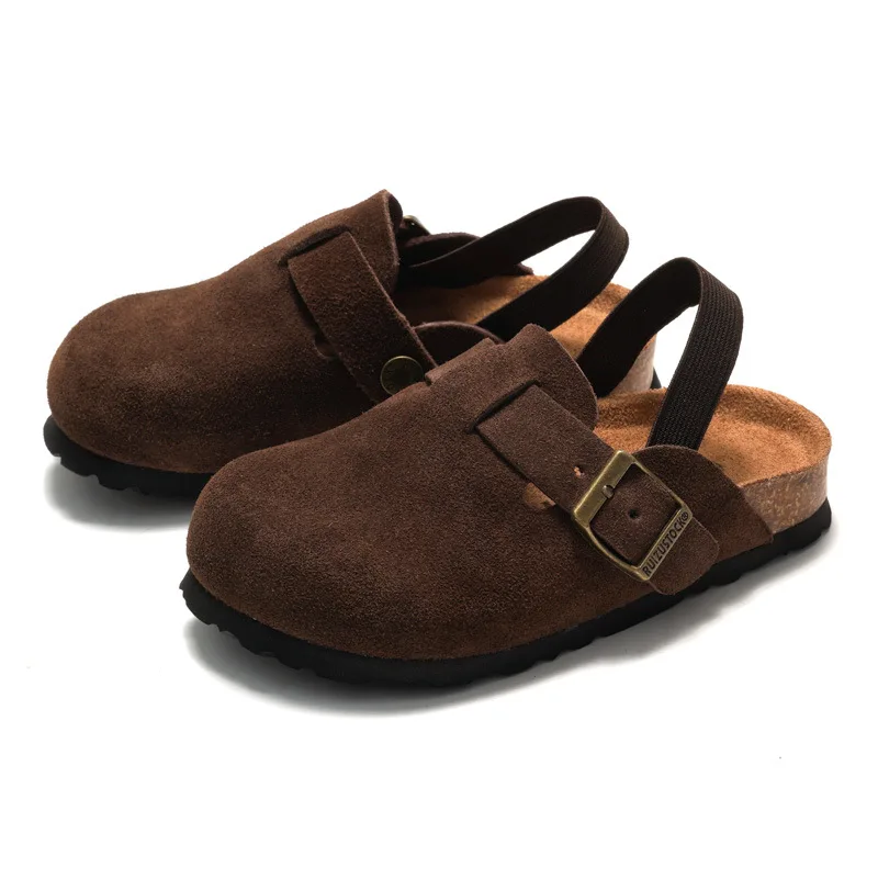 LittleWalk – Komfortable og trendy – sandaler i semsket skinn