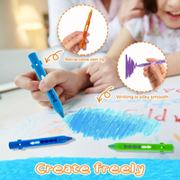 Thumbnail for DoodleBath – Fargerikt og lekent – sett med 6 badekritt