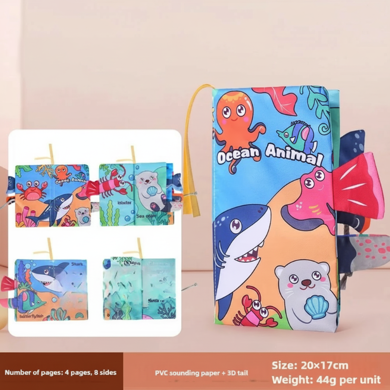 SoftTails – Fargerik og sensorisk – Baby-bok med haler