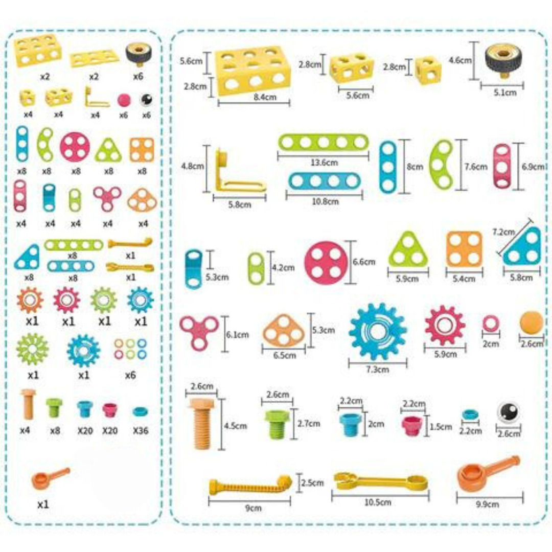 STEM Building Blocks™ - Utvikling av teknisk forståelse - Fargerike MNT-byggeklosser